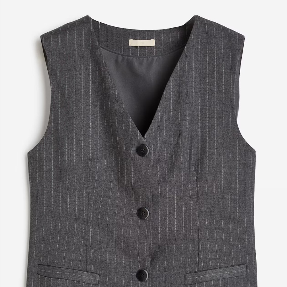 H&M Gray Pinstripe Vest Top